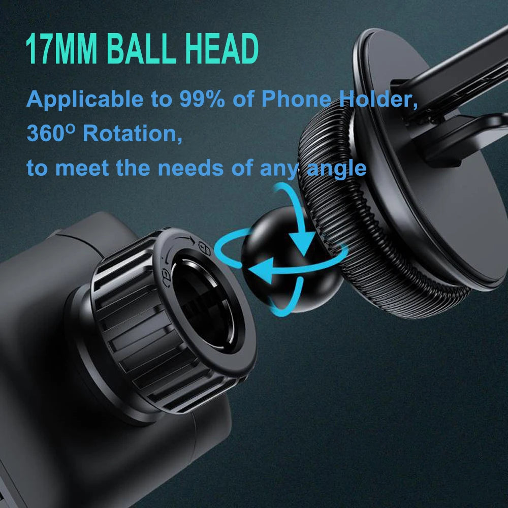 17mm Ball Head Base for Car Phone Holder Universal Car Air Vent Mobile Phone Stand GPS Bracket Car Air Outlet Clip Accessories