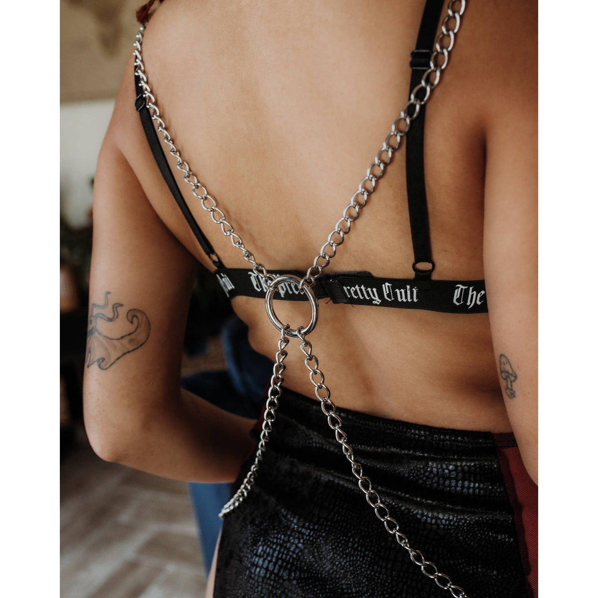 Sacrifiant Harness Body Jewelry | Silver Metal Chain Fashion Harness Accessory