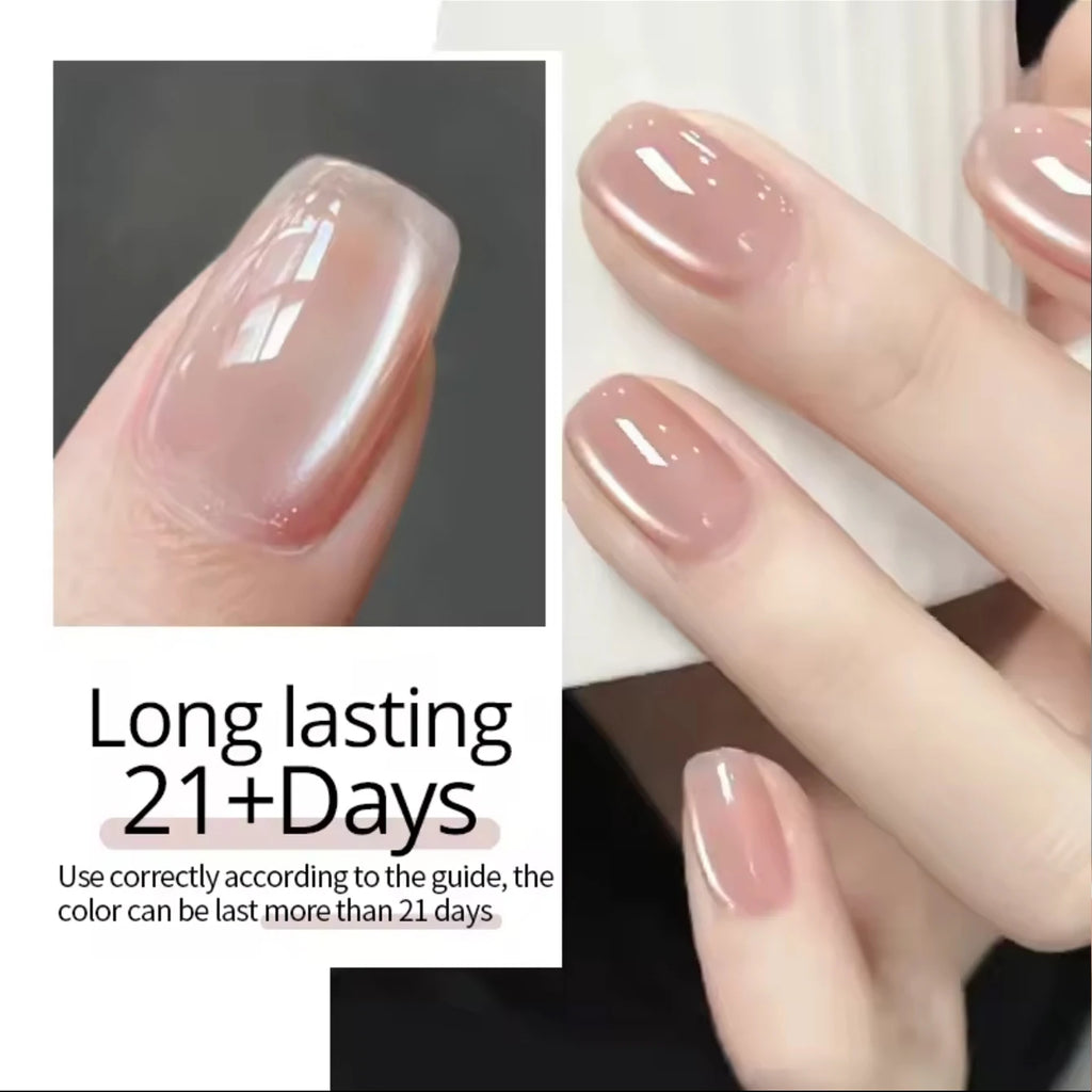 10ml Water Light Cat Magnetic Gel Nail Polish Champagne Semi Permanent Soak Off UV Gel Crystal Varnis Nail Art Manicure