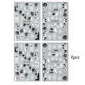 4pcs Black White Ghosts Halloween Nail Decals Cute Gothic Style Cartoon Ghosts Spider Webs Nail Decals DIY Manicure Decorations
