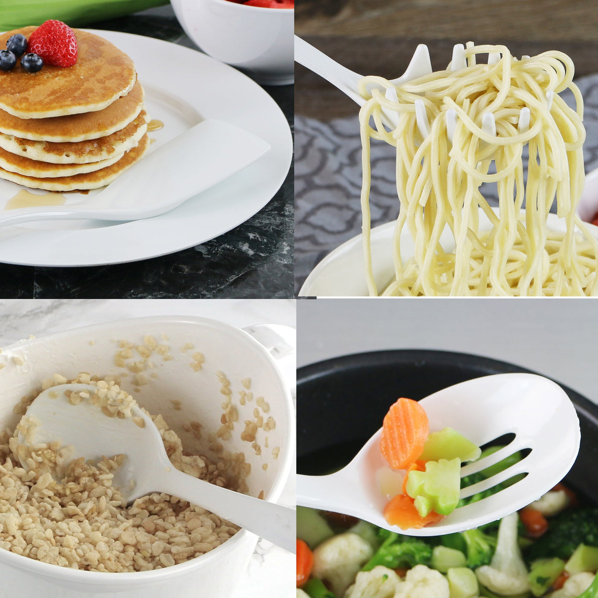 6pc Utensil Set, White