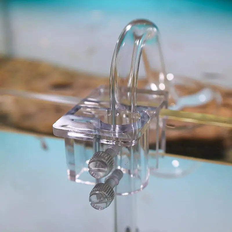 1Pc Fish Tank Acrylic Water Pipe Clamps Tool Storage Rack Inflow Outflow Filtration Holder Fixed Clamps Fix Feeder Fixing Seat