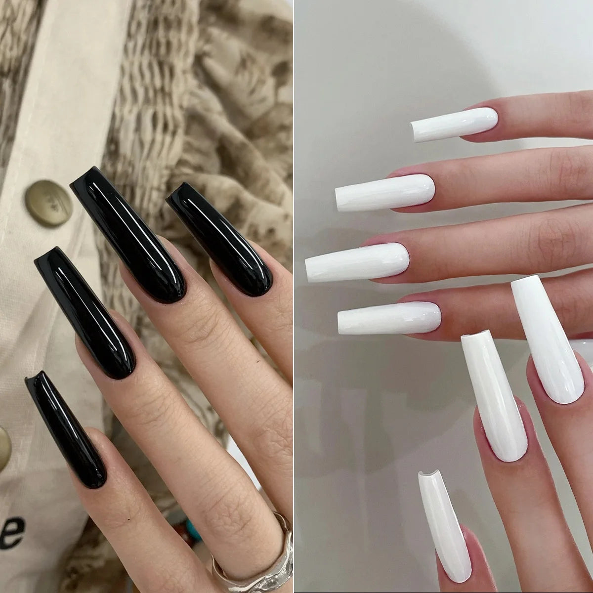 BORN PRETTY 10ml Black And White Gel Nail Polish Translucent Black Milky White Jelly Nude Nail Gel Polish For All Seasons