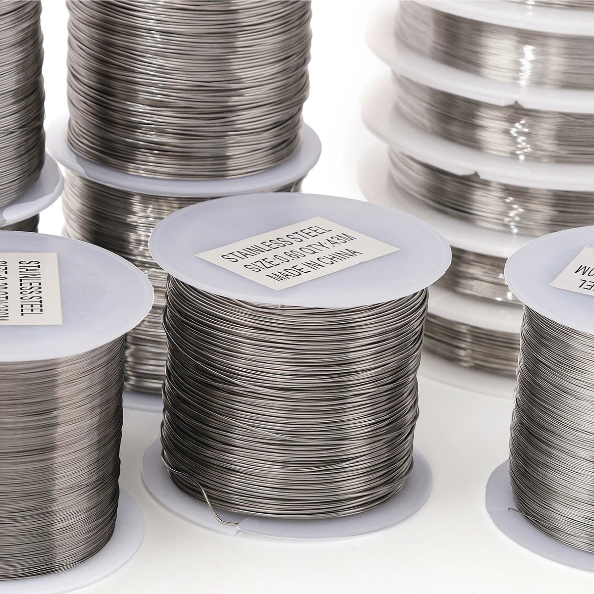 1Roll 304 Stainless Steel Wire Handmade Beading Wire, Size 0.2-0.6mm, For DIY Craft And Jewelry Making Supplies