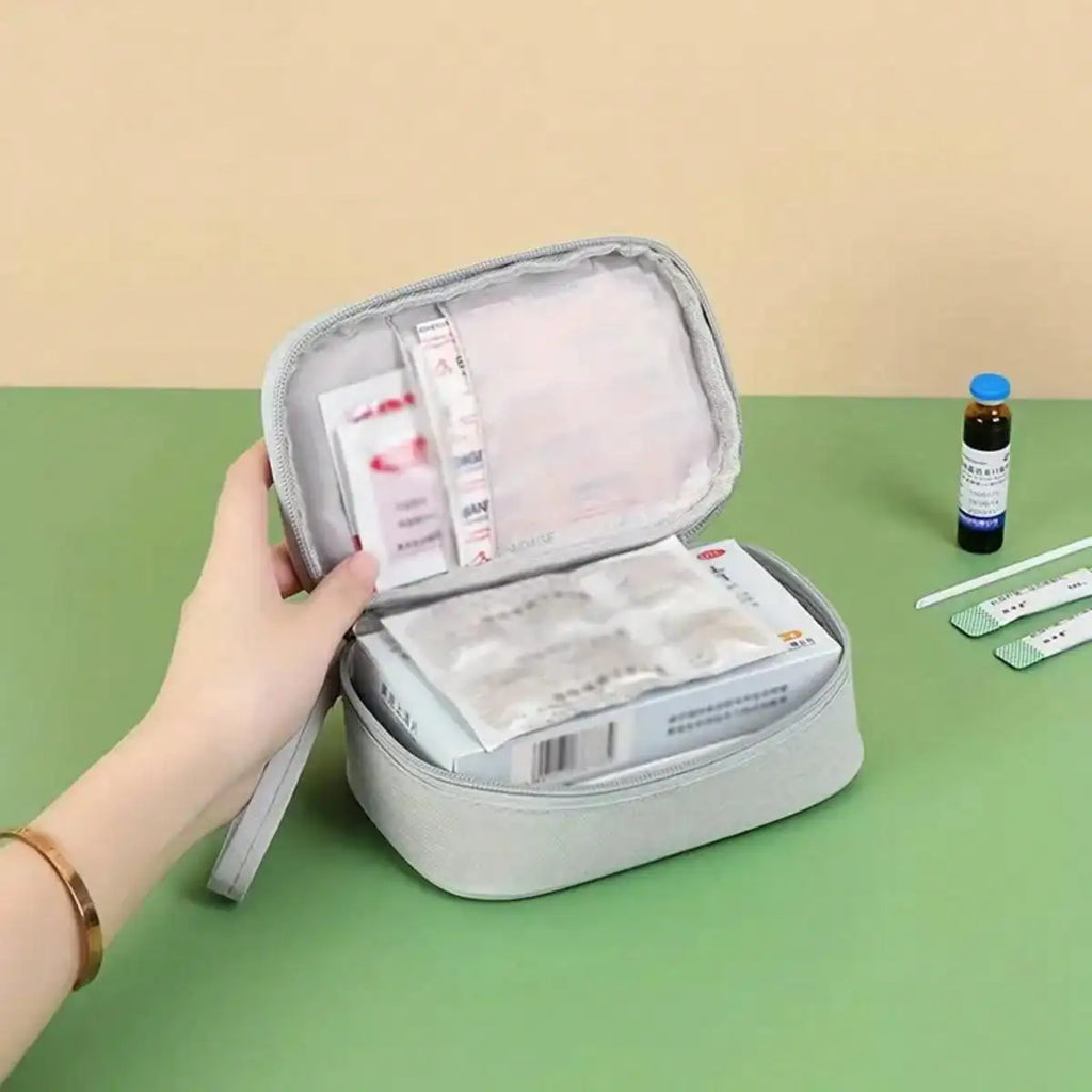 Portable First Aid Kit, Emergency Medical Pouch for Home Travel Camping Car Office, Lightweight & Durable Medicine Storage Bag
