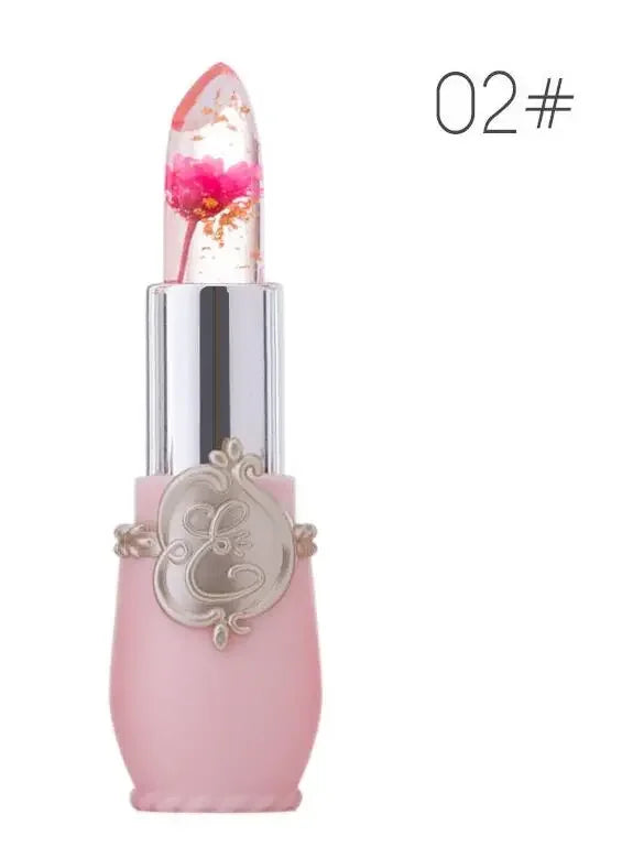 Waterproof Flower LipStick Jelly Flower Transparent Color Changing Lipstick Long Lasting 6 Colors Flower Lipsticks Lip Balm