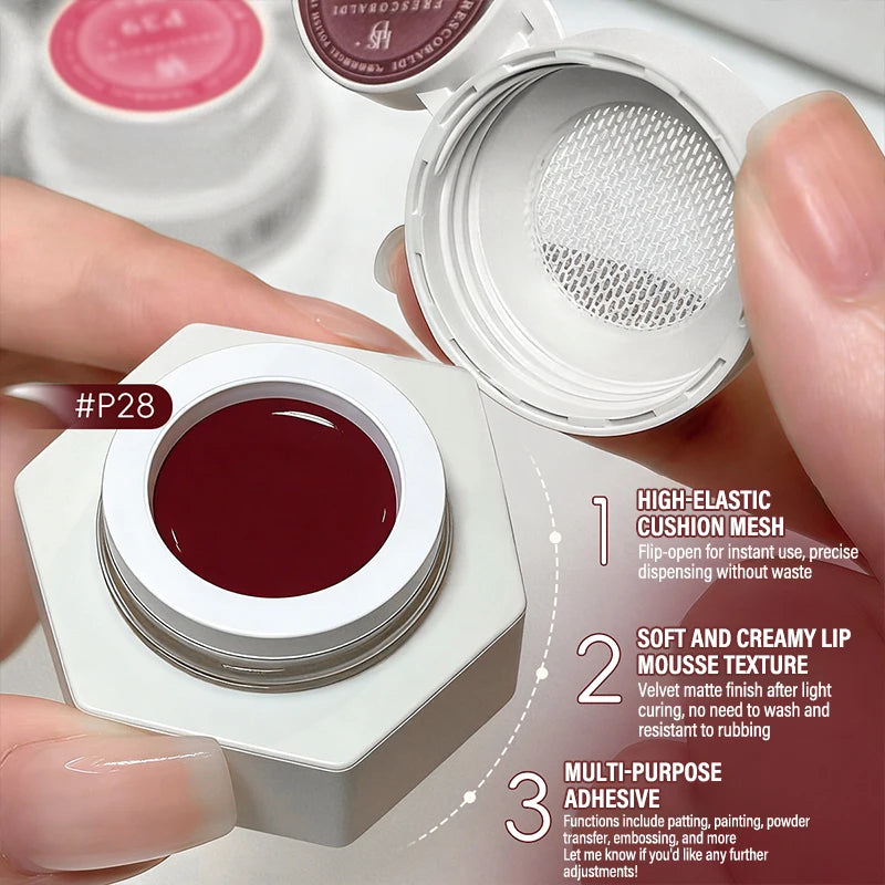 Nail Air Cushion Patting Gel, No Wash High Saturation Solid Color Gradient Shading, Offline Nail Salon Specific UV Nail Polish