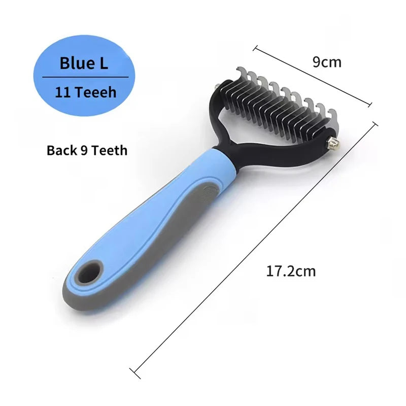 W Dog Cat Grooming Deshedding Brush Undercoat Fur Remover Knot Cutter Comb Puppy Hair Removal Shedding Pet Supplies