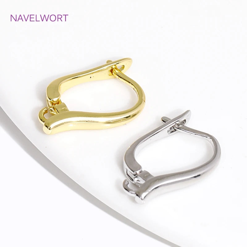 Multi Styles 18K Gold Plated Brass Shvenzy Earring Hooks Ear Wire Fastener,Accessories For Earrings,DIY Jewelry Making Supplies