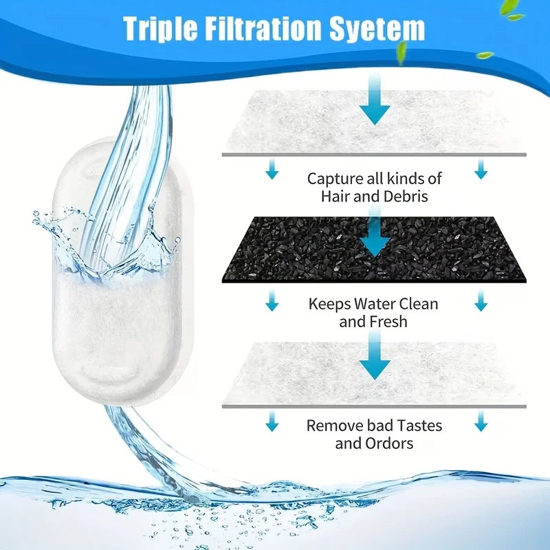11/25PCS Pet Water Fountain Filters Replacement Activated Carbonfor Cat Dog Multiple Models Clean DrinkingWater