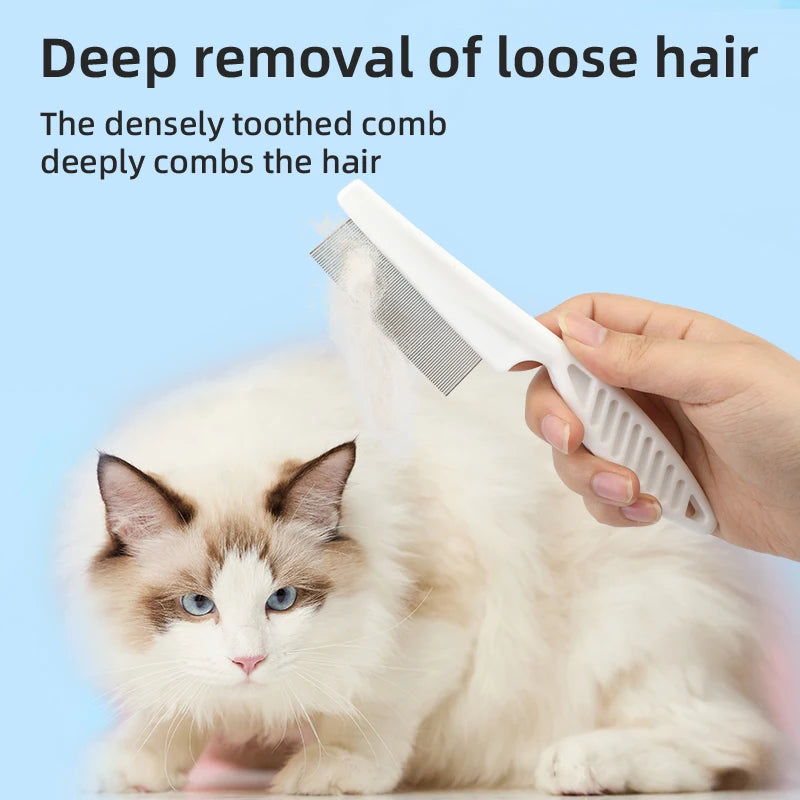 3-piece Cat Grooming Brush Set, Special Needle Comb for Cats, Detangling Brush, Fur Removal Brush, Grooming Tool for Ragdoll Cat