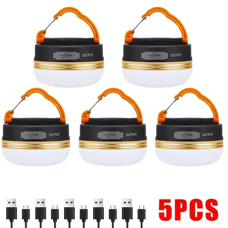 10W LED Portable Camping Light Built-in 1800mAh Battery USB Rechargeable Tent Lantern Outdoor Hiking Night Hanging Camping Lamp