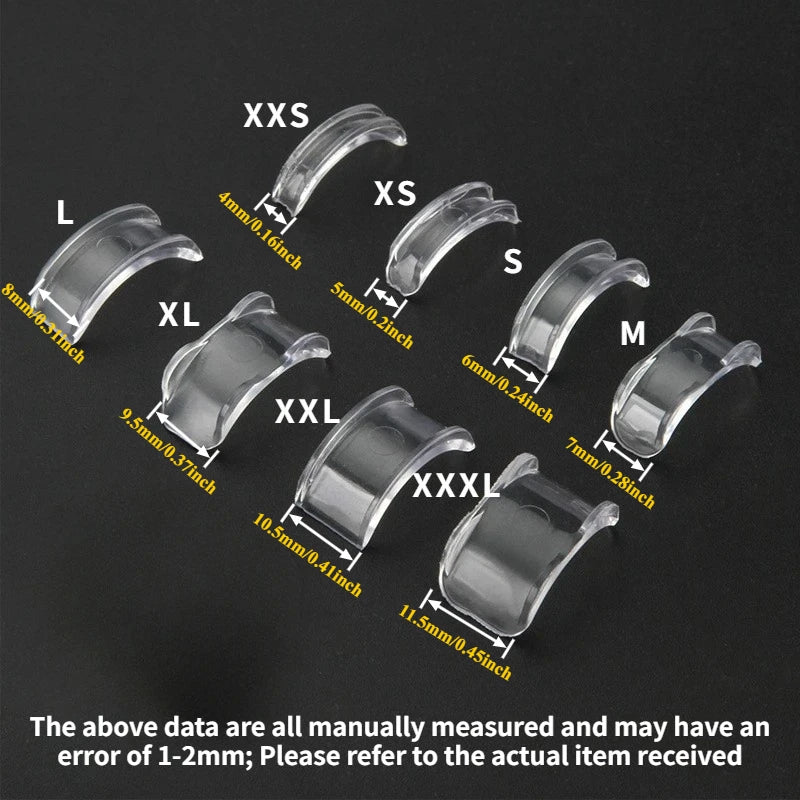 6/8/10/12 Sizes Silicone Invisible Clear Ring Sizer Anti-Loss Proof Invisible Ring Holder Retainer Shrinker for Large Rings