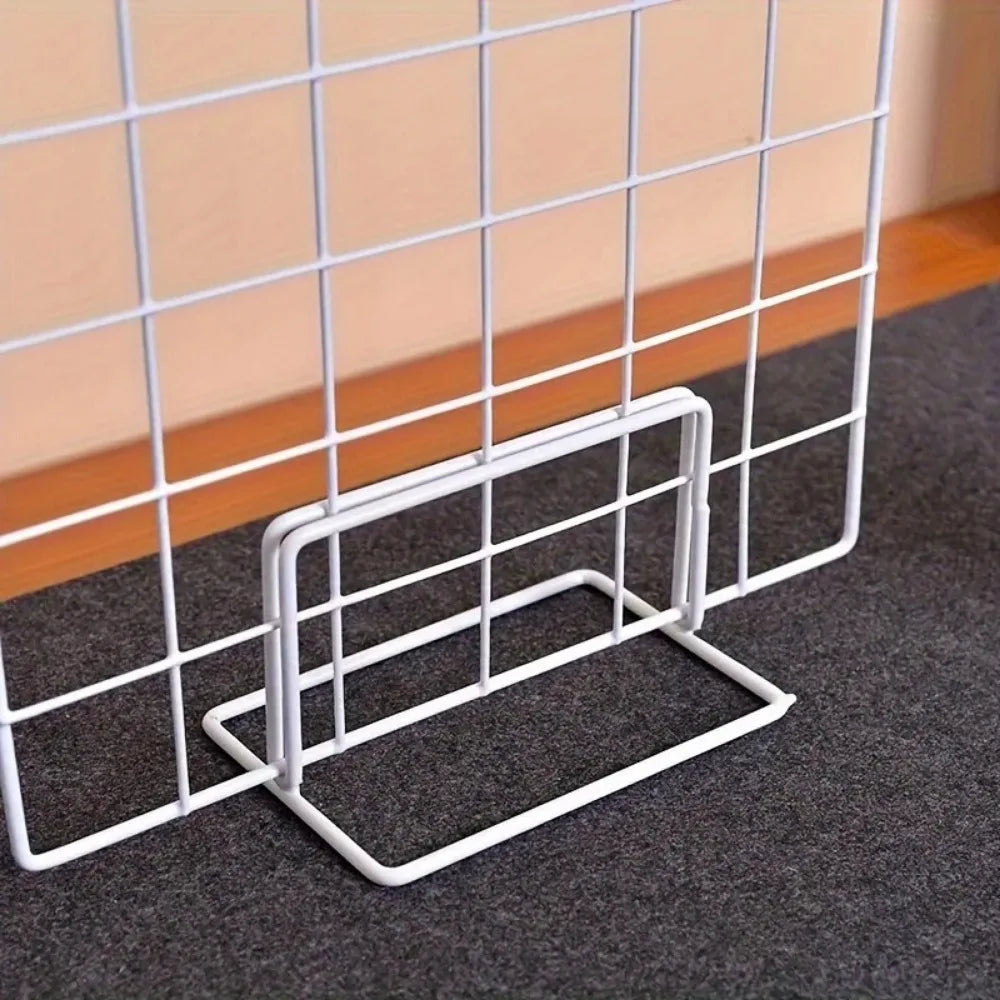 Modern Grid Display Rack with Base Metal Storage Rack Art Photo Display Desktop Stand For Grid Panel Storage Rack Desktop Stand