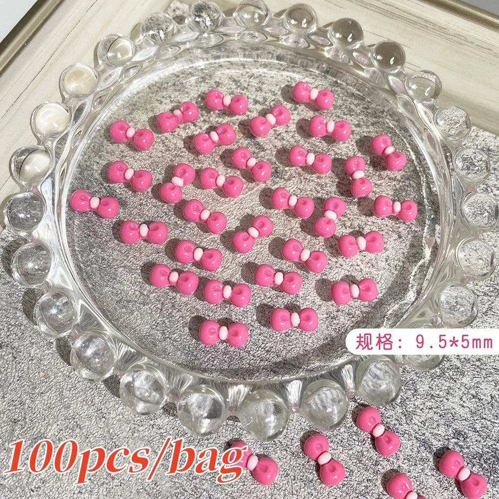 500-600pcs Bow Flower Nail Art Resin Decorations Mix Shapes Nail Charms Press on Manicure Supplies Jewelry Kawaii Accessories *&