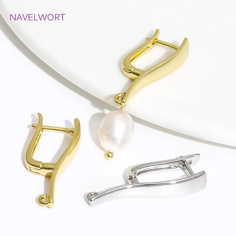 Multi Styles 18K Gold Plated Brass Shvenzy Earring Hooks Ear Wire Fastener,Accessories For Earrings,DIY Jewelry Making Supplies