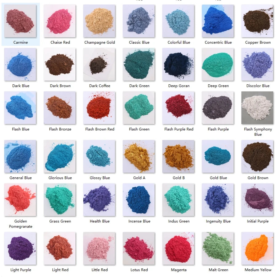 126 Colors Mica Powder Pigments for Soap Coloring Skin Safe for DIY Soaps Bath Bombs Candle Making Nail Polishes Epoxy Resin Dye