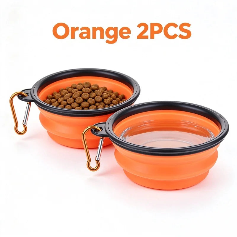 Durable TPR Portable Pet Food Bowl for Cats And Dogs Silicone Collapsible Travel Outdoor Water Food Bowl for Pets