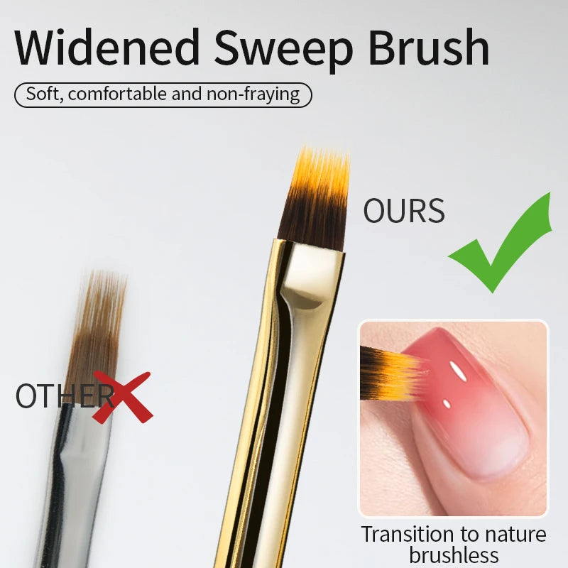 RSNAIL Nail Brush DIY Gradient Nail Art Painting Pen Transparent Acrylic Sweeping Brushes Drawing Manicure Nail Tool Accessories