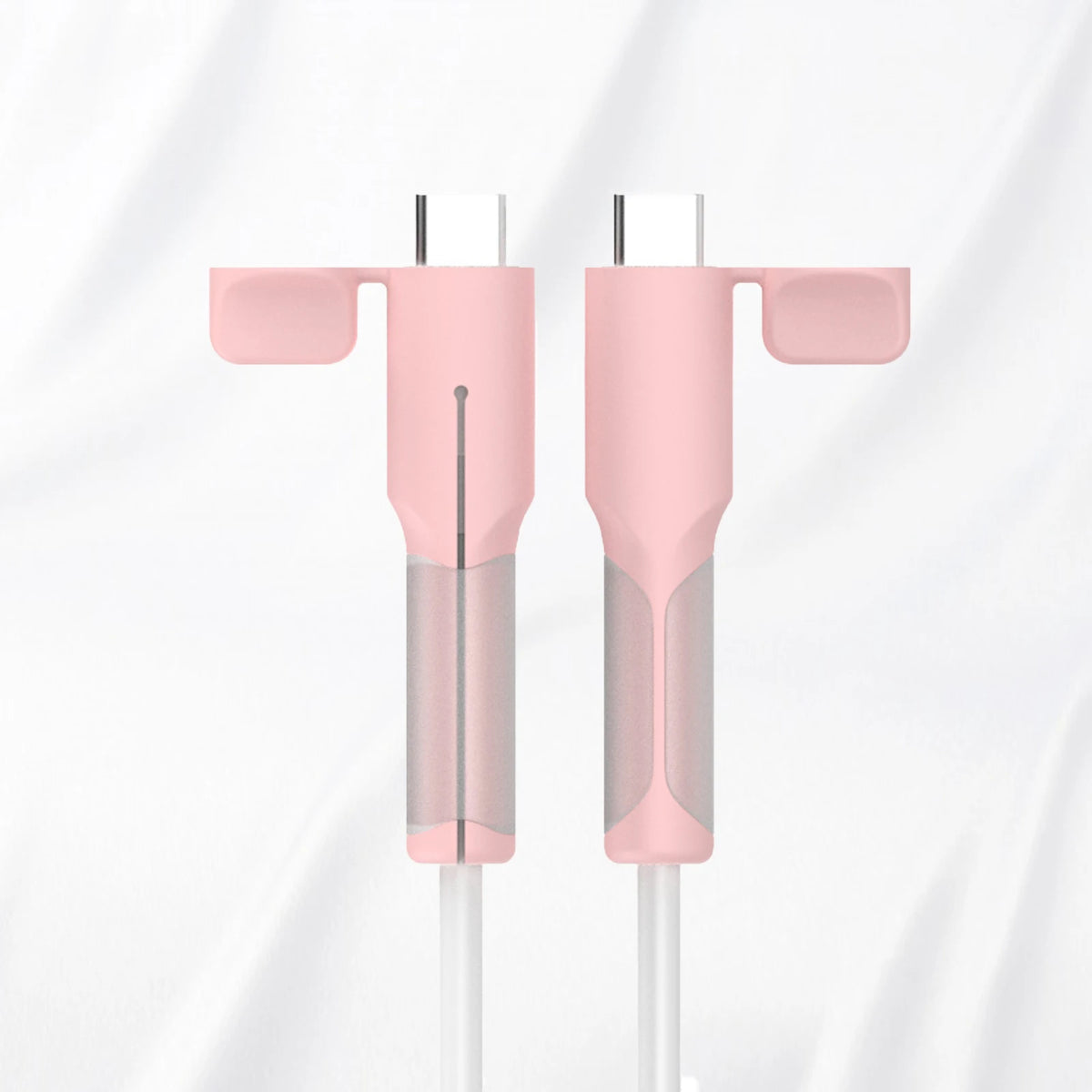 Charger Cable Protector, Type-C to Type-C/iPhone/USB A Silicone Charger Cord Protector, 2-in- Cord Protector with Cable Winder