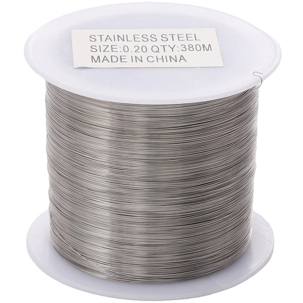 1Roll 304 Stainless Steel Wire Handmade Beading Wire, Size 0.2-0.6mm, For DIY Craft And Jewelry Making Supplies