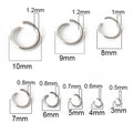 100-200pcs Stainless Steel Open Jump Rings Split Rings Connectors For DIY Jewelry Making Supplies Accessories Wholesale