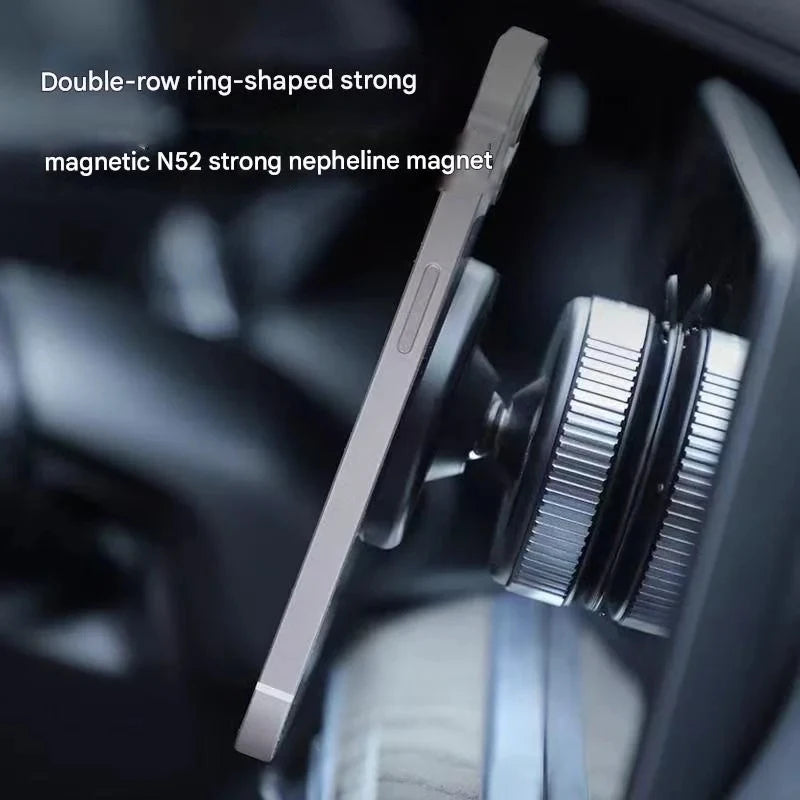 360° Rotatable Vacuum Suction Magnetic Car Phone Mount, Strong Suction Cup Magnet Phone Holder for Dashboard Windshield
