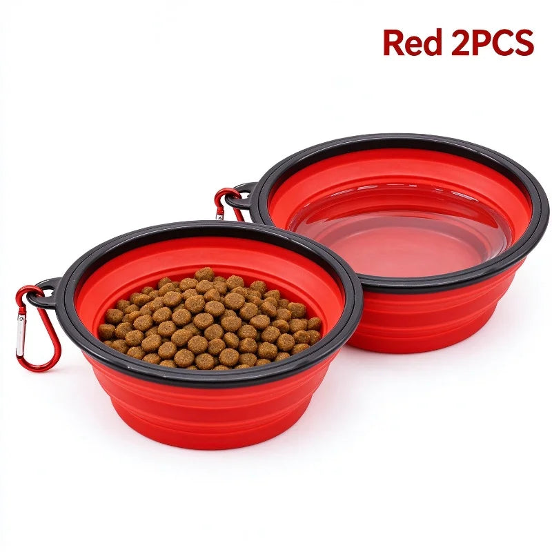 Durable TPR Portable Pet Food Bowl for Cats And Dogs Silicone Collapsible Travel Outdoor Water Food Bowl for Pets