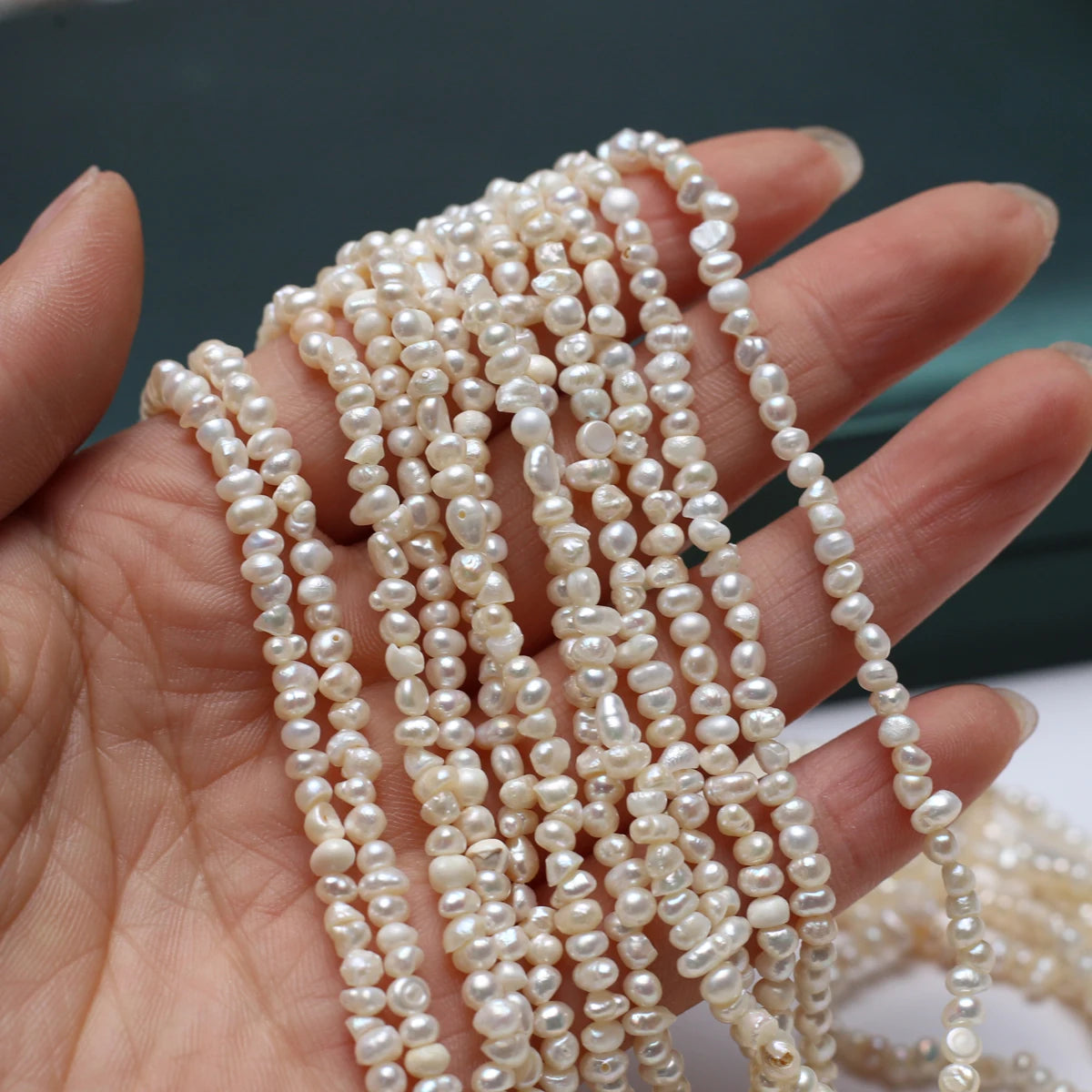 3-4mm Irregular Shape Natural Freshwater Pearl Loose Beads for Jewelry Making Supplies DIY Women Necklace Bracelet Accessories