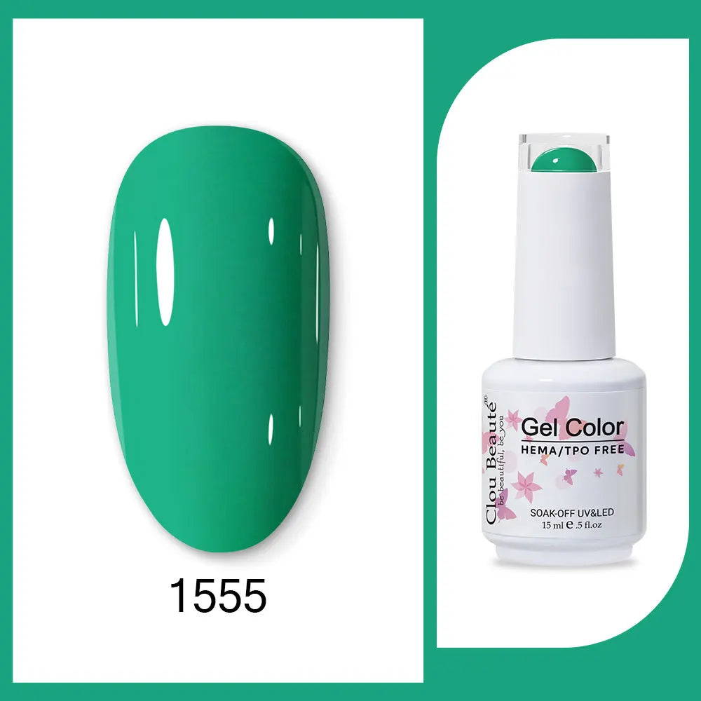 Clou Beaute TPO FREE Nail Gel Polish High Pigment Nail Art Supply Spring Summer Pastal Color Varnish UV Gel Clear Base Top Coat
