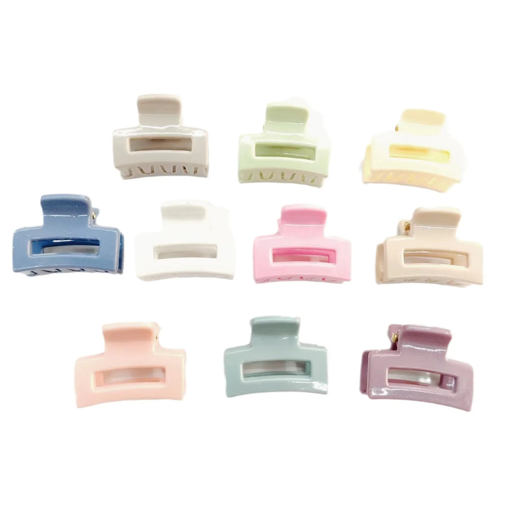 30Pcs Multicolor Small Hair Claw Clips for Women Girls,1 Inch Mini Hair Jaw Clips Rectangle Nonslip Clip for Thin Thick Hair