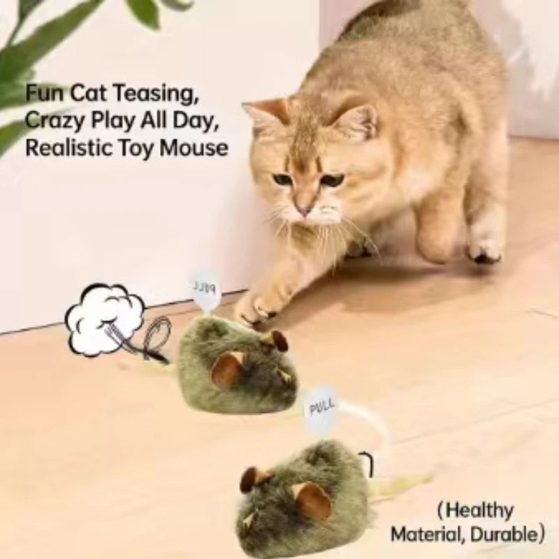 Interactive Simulation Mouse Cat Toy Automatic Sound Pet Toy Durable Bite-proof Suitable for Indoor Cats and Dogs Pet Supplies