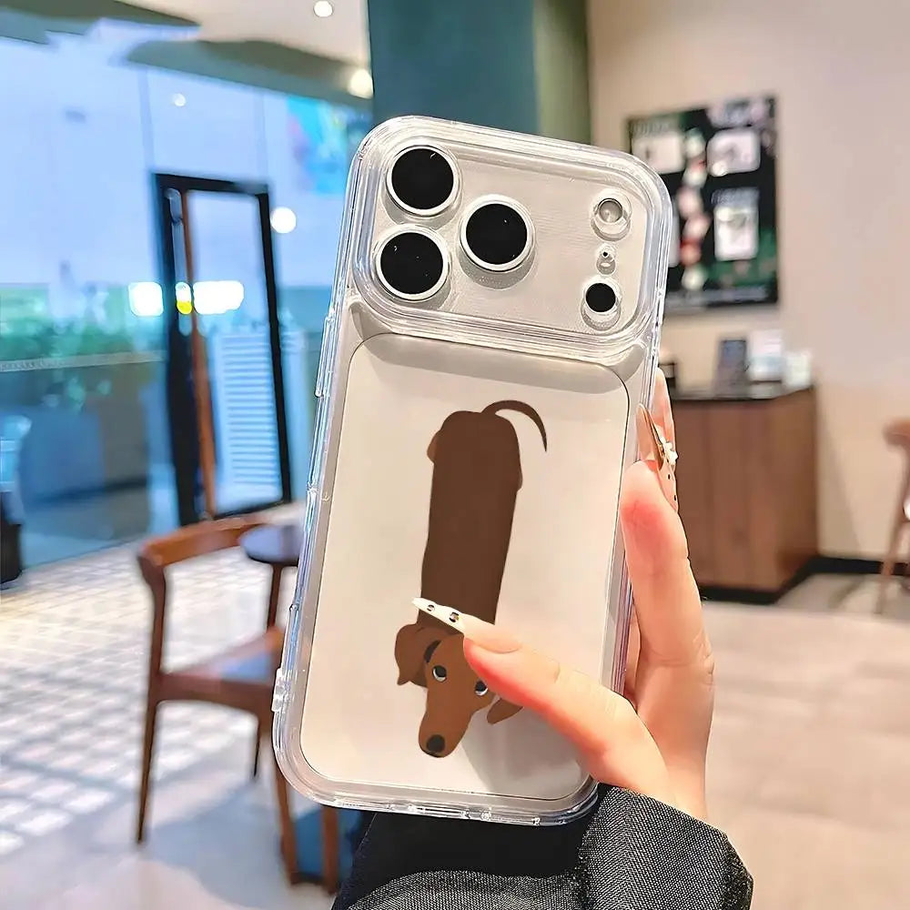 Dachshund Silhouette Dog Magnetic Silicone Case Compatible With MagSafe For IPhone 17 16 15 13 14 Pro Max 11Plus 12mini Cover