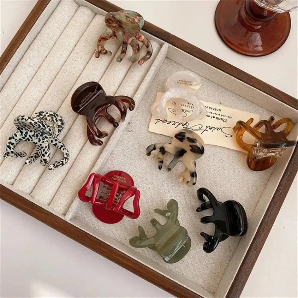 Fashion French Hair Claw Clips Elegant Retro Crab Shark Clip Acetate High Ponytail Holders for Women Girls