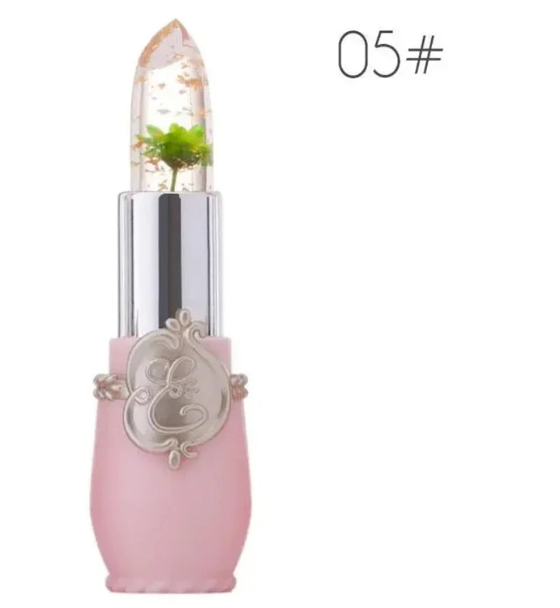 Waterproof Flower LipStick Jelly Flower Transparent Color Changing Lipstick Long Lasting 6 Colors Flower Lipsticks Lip Balm