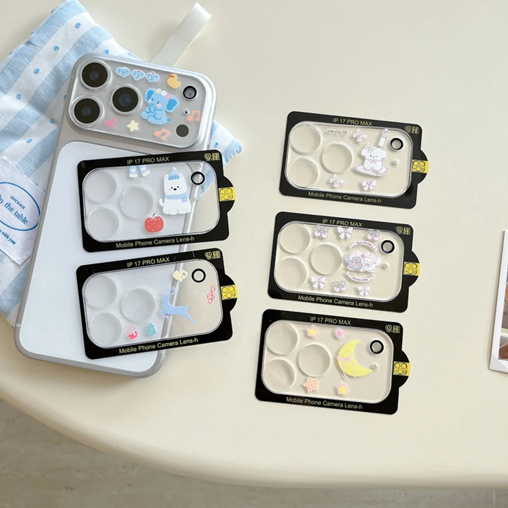 Funny Cute Dachshund Dog Puppy Series Lens Cover for iPhone 17 Pro 17 Pro Max Mobile Phone Camera Protectors