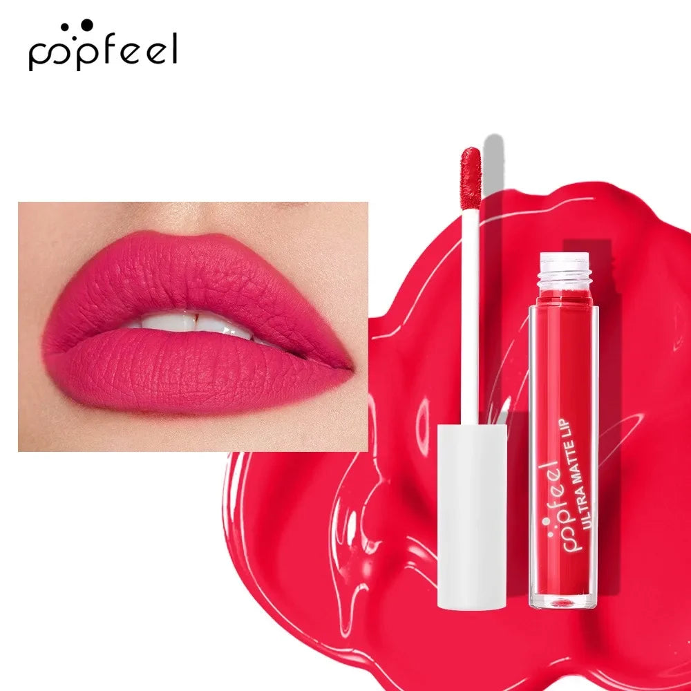 Punk Black Matte Liquid Lipstick Waterproof Long Lasting Party Lip Glaze Cosplay Velvet Nude Lip Tint Halloween Lip Makeup