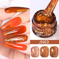 BORN PRETTY 10ml Wine Red Glitter Jelly Nude Gel Nail Polish Soak Off Translucent Color UV Light Cure for Nail Art DIY at Home