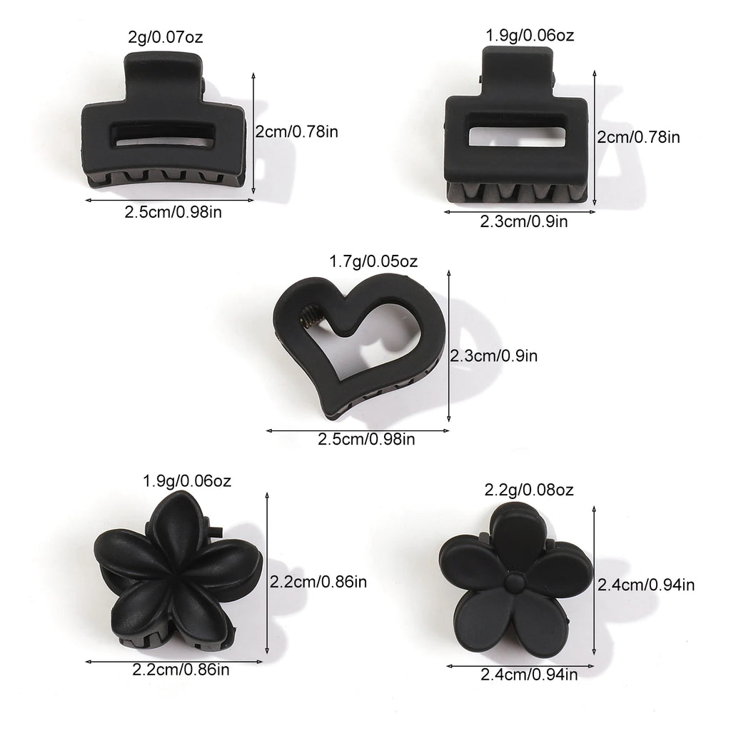 12/24/30Pcs Mini Flower Hair Claw Clips Pack for Women Girl Cute Hair Accessories Creaseless Styling for Bangs Tiny Hair Styling