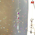 Hanging Crystal Pendant Garden Suncatcher Wind Chimes Rainbow Prism Crystal Chain For Window Decor