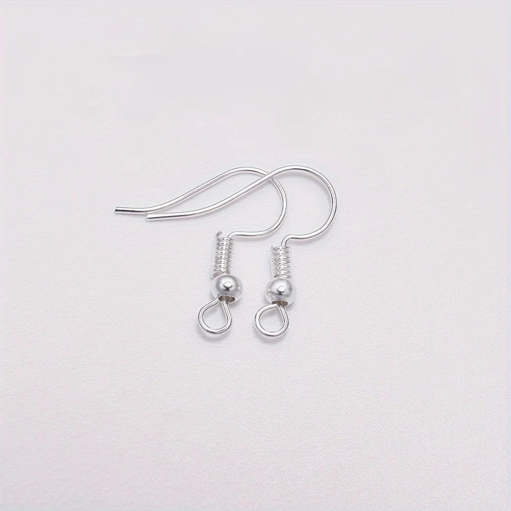 120pcs Silvery Color Earring Hooks Hypoallergenic Jewelry Making Supplies Findings Ear Wires Fish Hooks Accessories