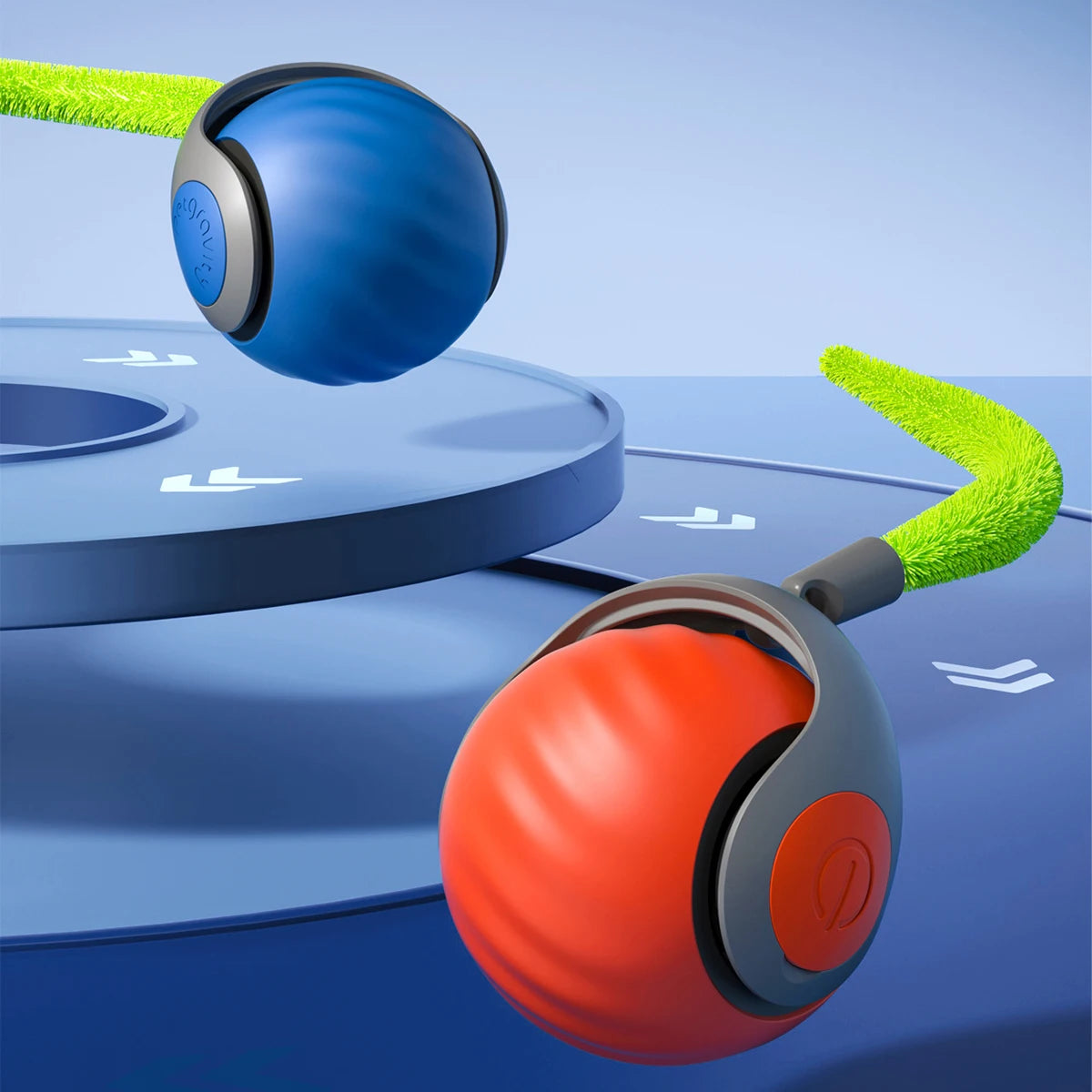 Intelligent Speedy Tail 2.0, Automatic Moving Cat Toy Ball with Tail, Smart Interactive Cat Toy Ball, Two Speed Adjustment