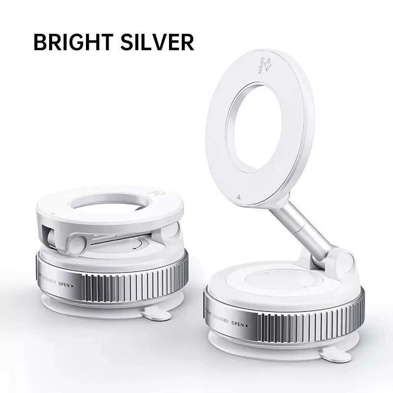 Universal Magnetic Car Phone Holder, Strong Suction Cup 360° Rotate Foldable Car Phone Mount Stand for Cellphone GPS Navigation