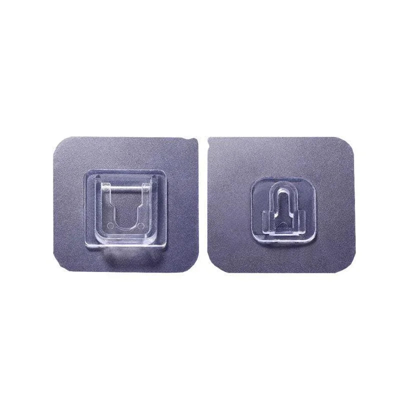 Double-Sided Adhesive Wall Hooks Hanger Strong Transparent Hooks Suction Cup Sucker Wall Storage Holder For Kitchen Bathroom