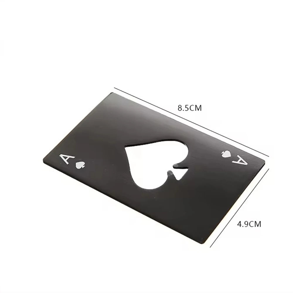Stainless Steel  Spades A Winemaker Bottle Opener Playing Cards Bottle Opener Credit Card Beer Bottle Opener