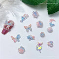 50pcs Purple Mixed 3D Moon Cloud Star Nail Charms Bulk Kawaii Lumionus Mini Ice Cloud Nail Art Decorat Accessories DIY Supplies