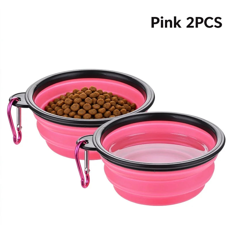 Durable TPR Portable Pet Food Bowl for Cats And Dogs Silicone Collapsible Travel Outdoor Water Food Bowl for Pets