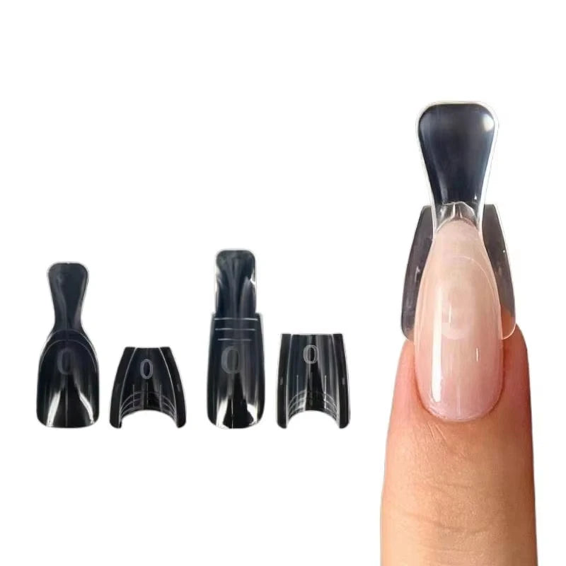 60/240/300 Pcs Sandwich Nail Forms 15 Size Oval Extension Dual Form No Paper Forms Needed For Easy Nail Extensions