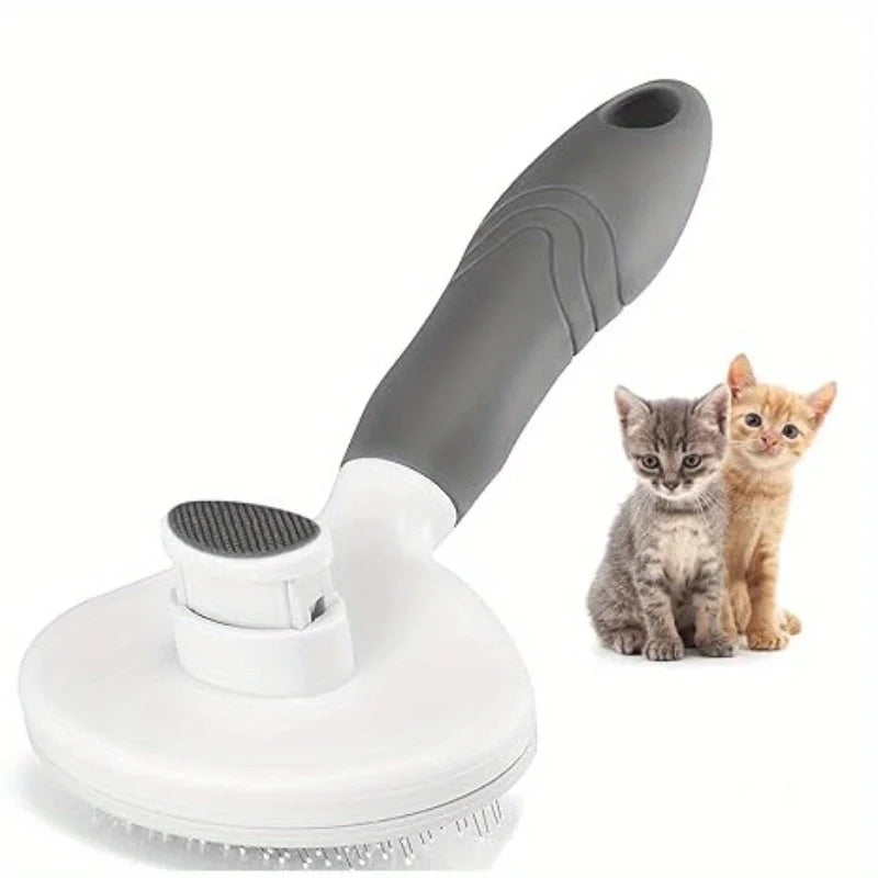 1 Cat and Dog Self-Cleaning Rake Brush, Pet Skin Friendly Beauty Brush, For Hair Removal of Dogs and Cats, Easy to Disassemble