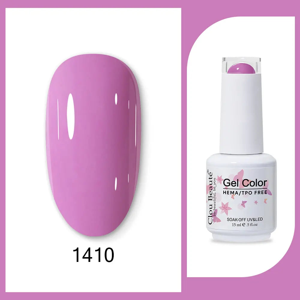 Clou Beaute TPO FREE Nail Gel Polish High Pigment Nail Art Supply Spring Summer Pastal Color Varnish UV Gel Clear Base Top Coat